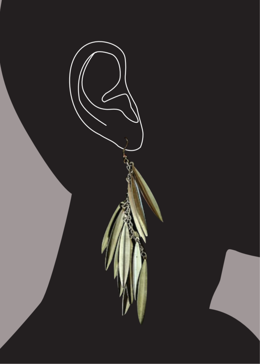 Chain earrings with pendants