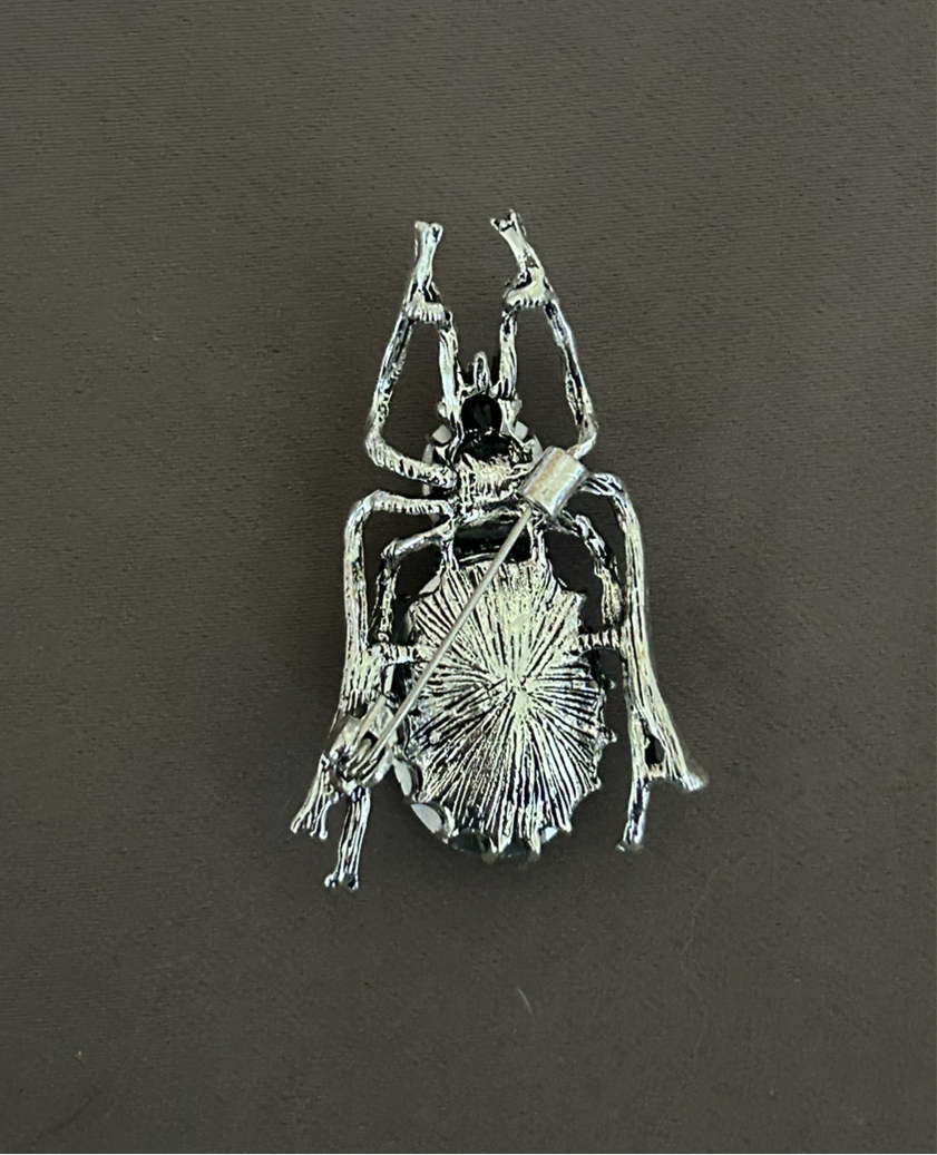 Bug green brooch