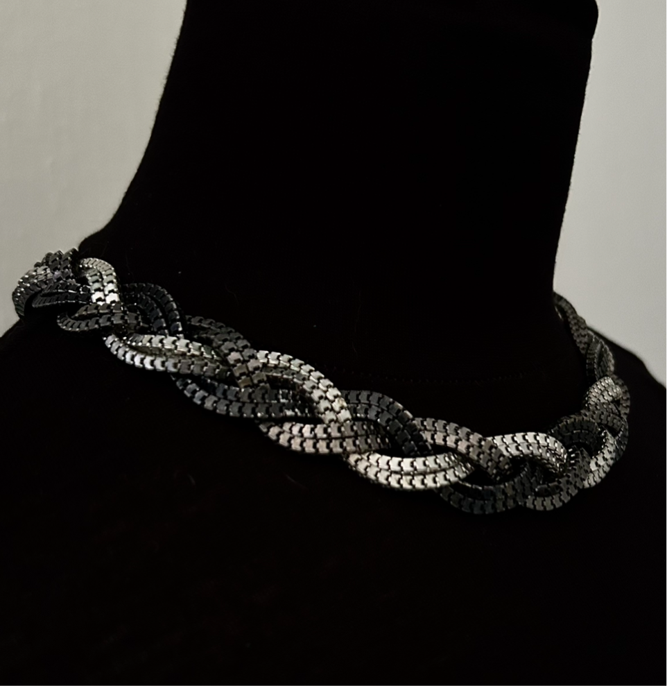 Braided two-tone necklace