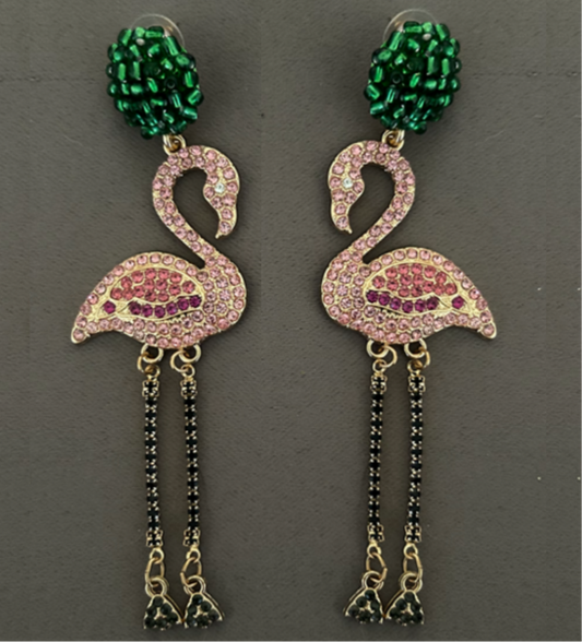 Flamingo earrings