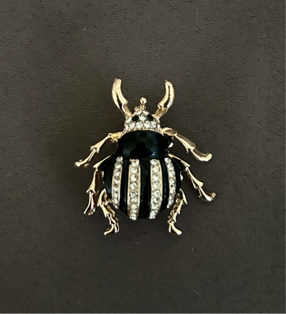 Striped bug brooch