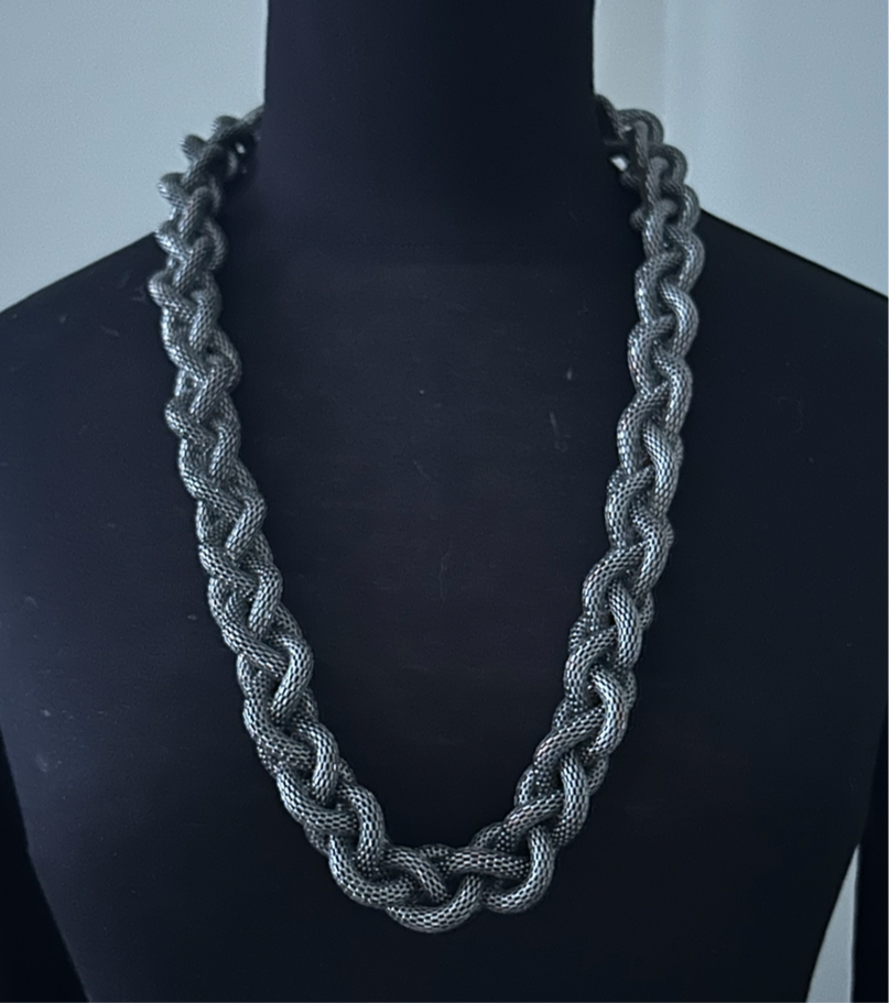 Long braided necklace