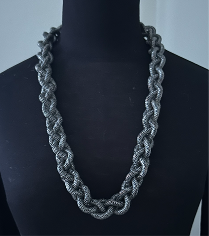 Long braided necklace