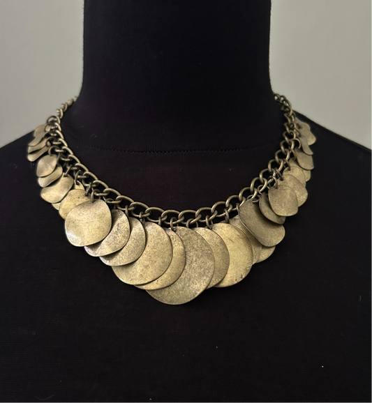 Brass coin necklace