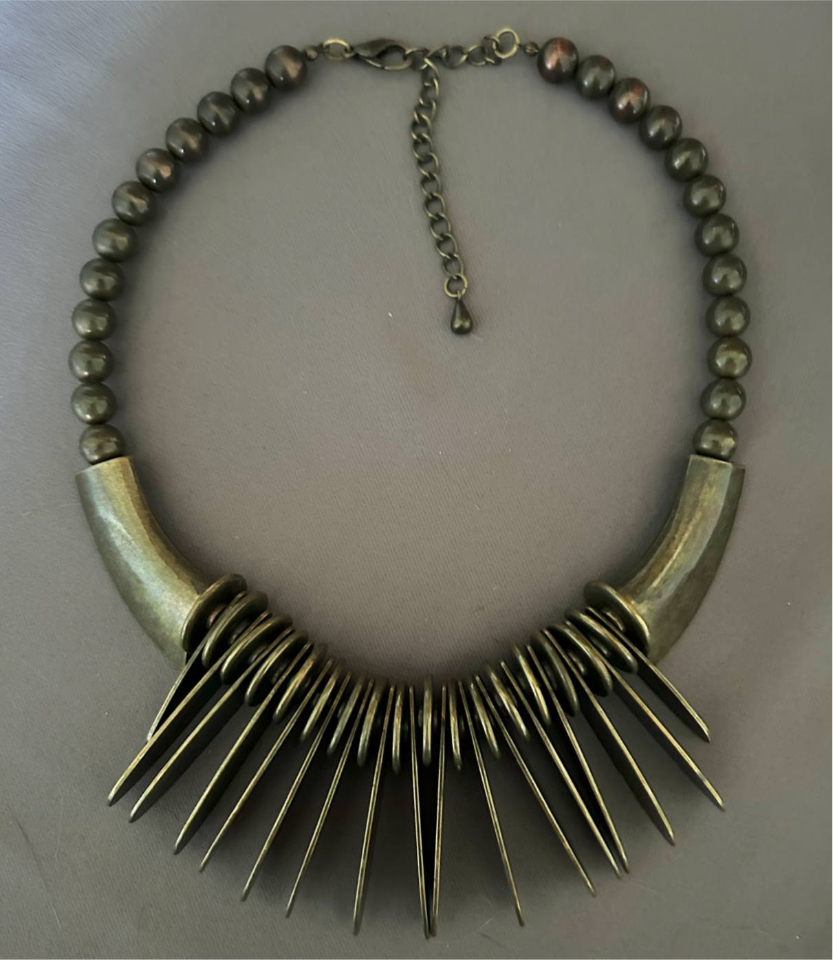 Brass etno necklace