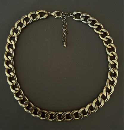 Brass chain necklace
