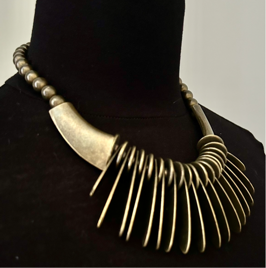 Brass etno necklace