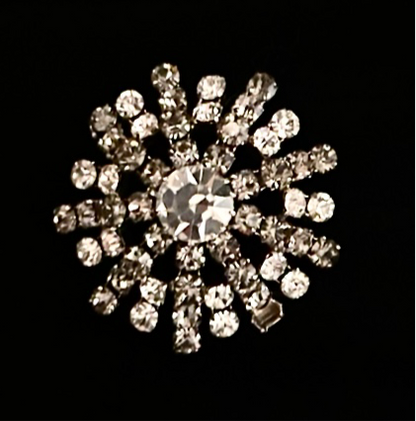 Strass snowflake brooch