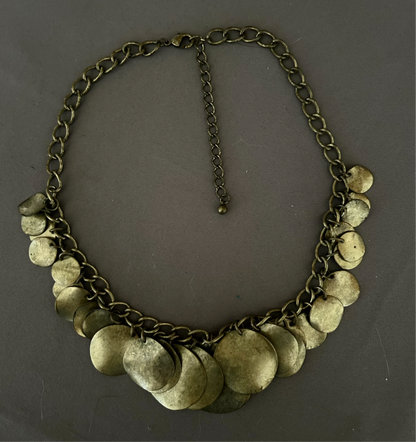 Brass coin necklace