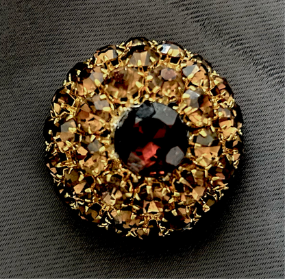 Boule rhinestone brooch