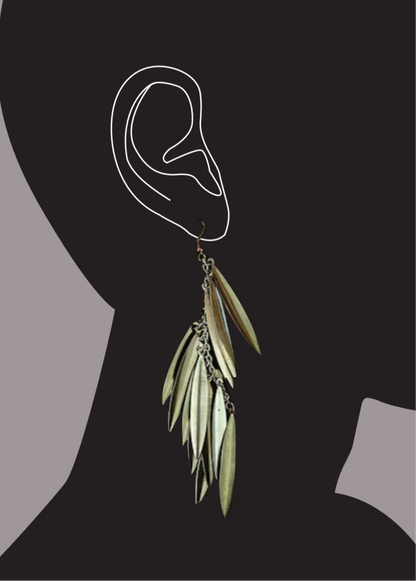 Chain earrings with pendants