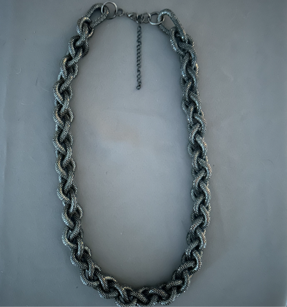 Long braided necklace