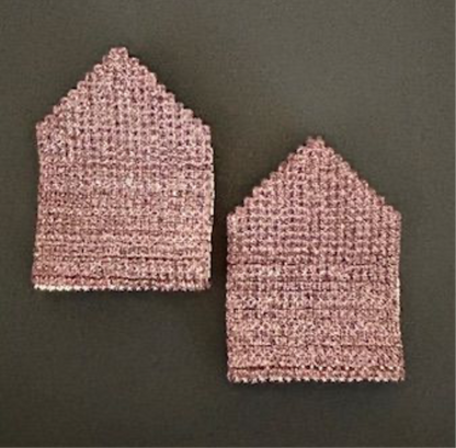 Pink rhinestone earrings