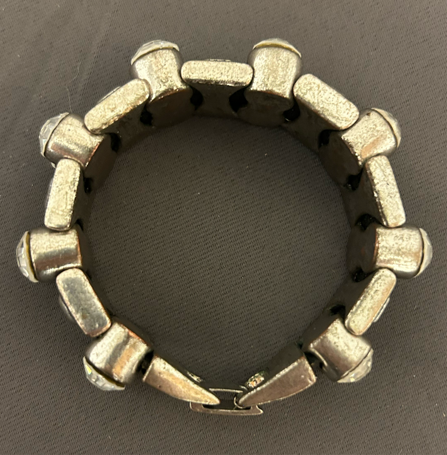 Metal and rhinestone bracelet