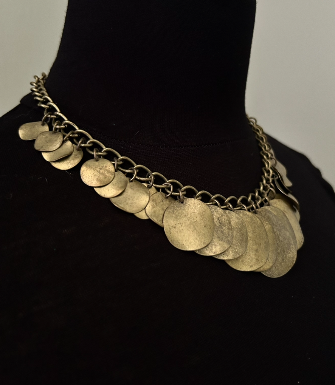 Brass coin necklace