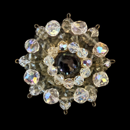 Glass bead brooch