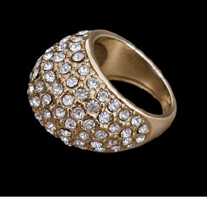 Boule rhinestone ring