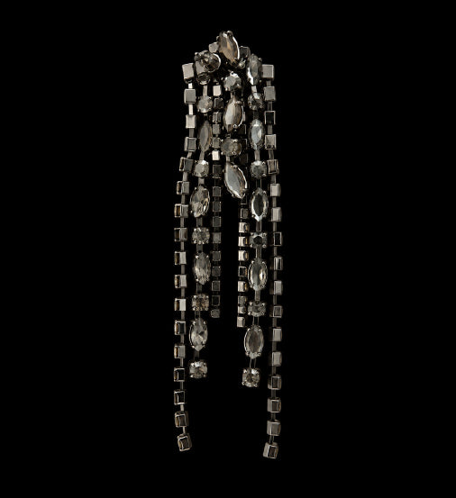 Smoke rhinestone earring