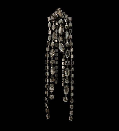 Smoke rhinestone earring