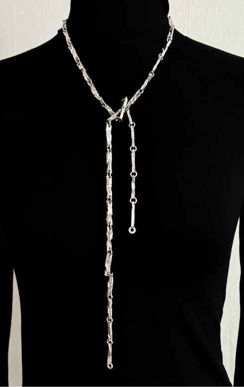 Handcrafted hammered sterling silver set