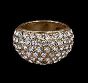 Boule rhinestone ring