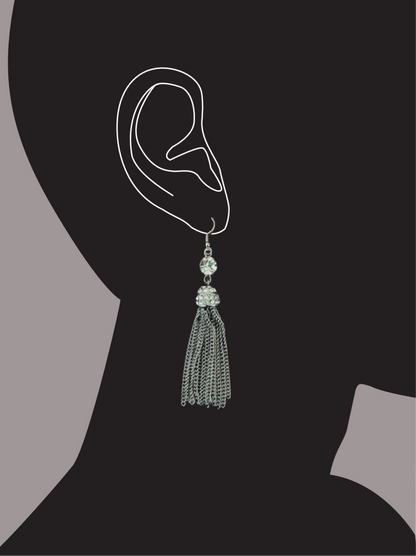Chain tassel earrings