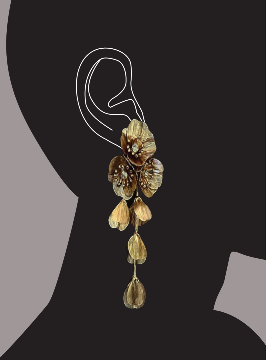 Flower earrings