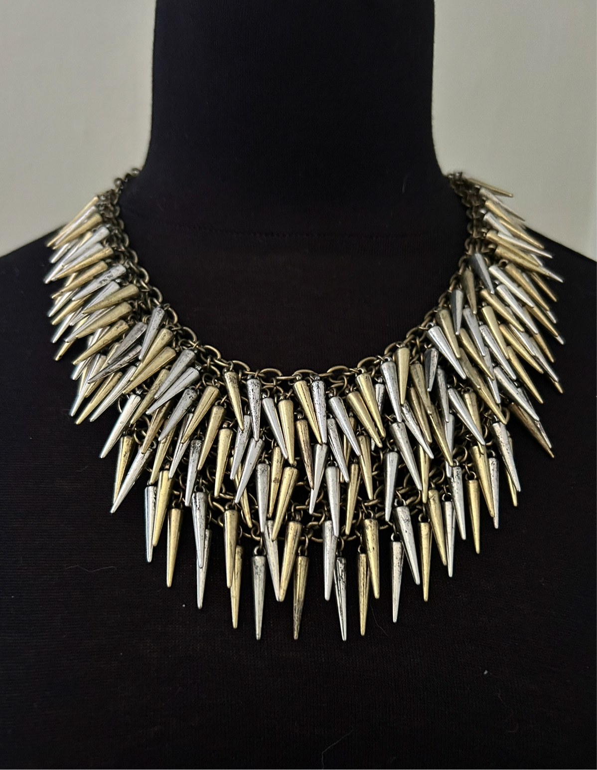 Necklace with cone pendants