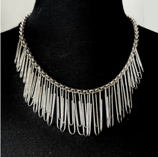 Paper clip necklace