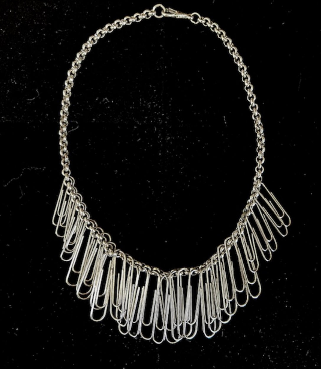 Paper clip necklace