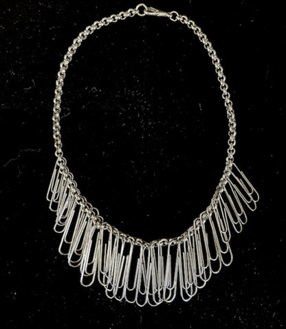 Paper clip necklace